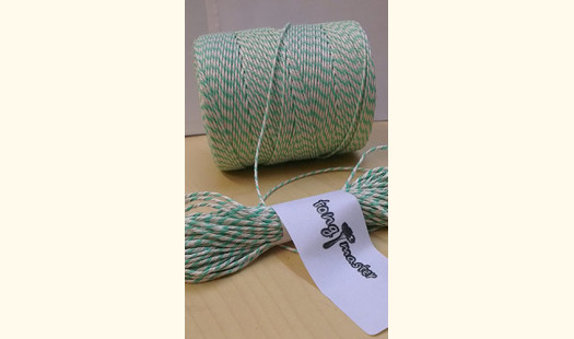 Green and White Twine - 300m spool